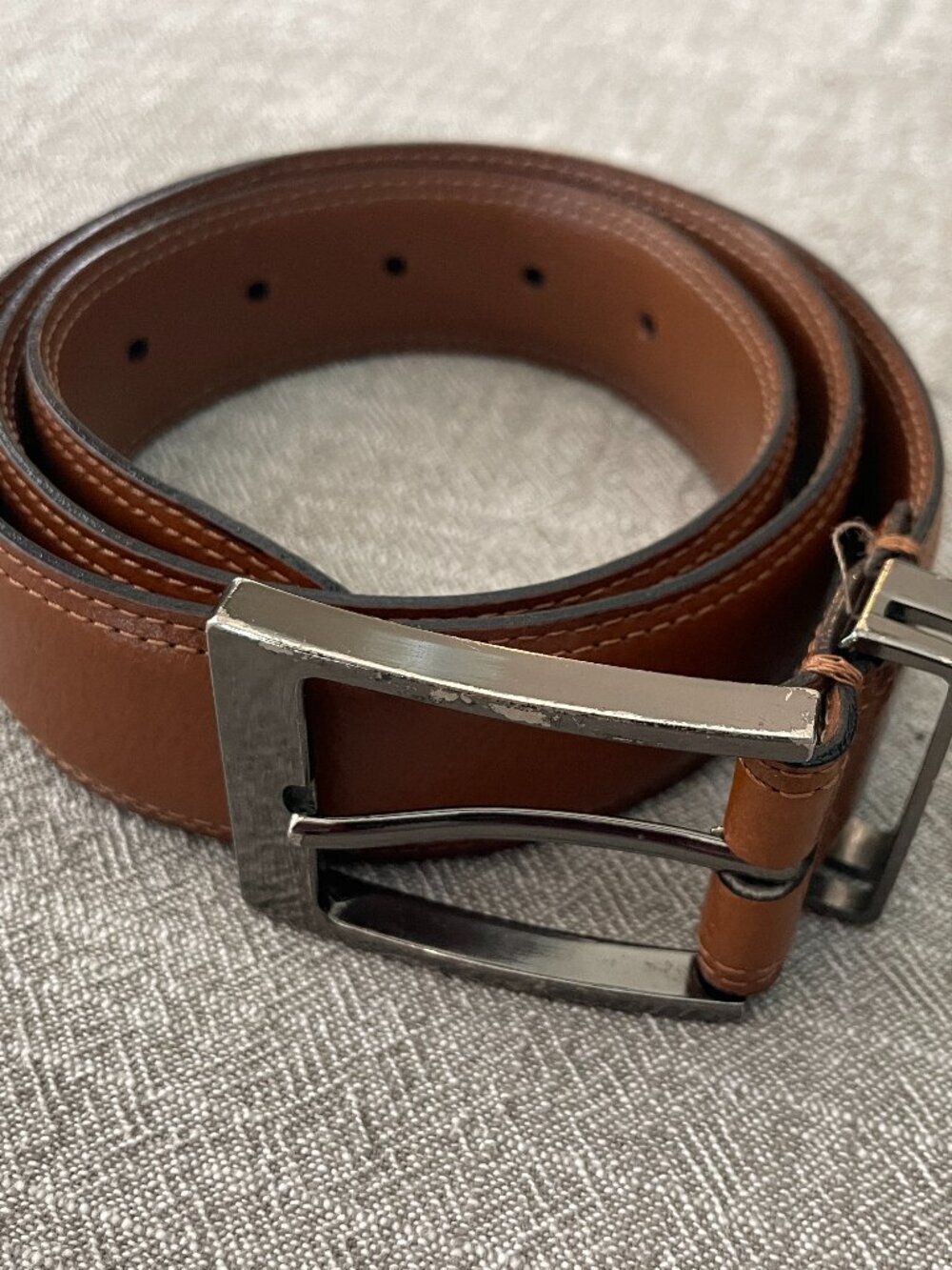 Jos A Bank men's leather brown belt Preppy Size: 34